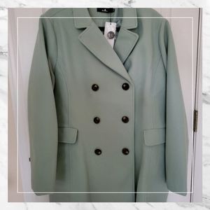 Women's Plus Size Mint Green Coat (NWT) 3X